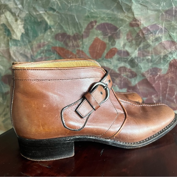 Gucci 1970’s Block Heel Ankle Boots with Buckle Strap - Picture 4 of 13